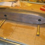 Die Bohrungen für die Eigenbaudübel.