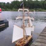 Brigg GODEWIND von Heiz Eller klar zum Ablegen